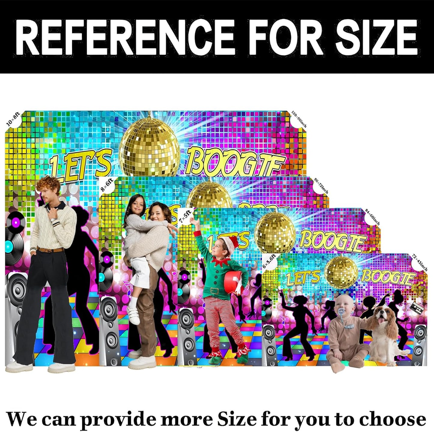 Disco Backdrop 7 x 5 ft Retro Glow Party 70s 80s 90s Theme Stage Dance Background Disco Party Decoration Disco Ball Banner Dance Backdrop for Birthday Party Prom Portrait Photo Props Polyester, Multi