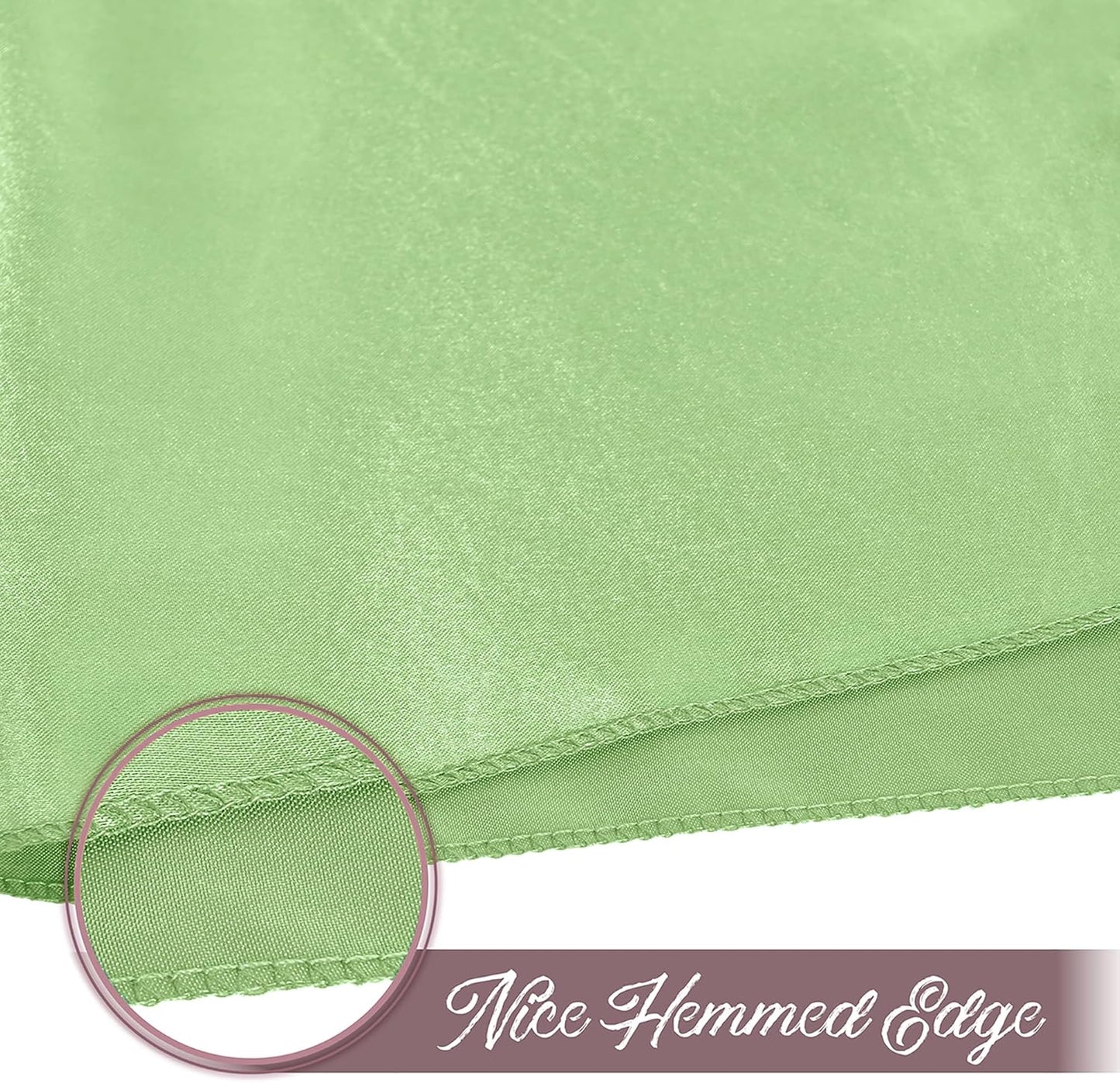 50 Pieces Sage Green Satin Napkins, 17" x 17" Square Table Napkins, Silky Soft Smooth Washable Napkins for Restaurant, Weddings, Dinner, Party Decoration
