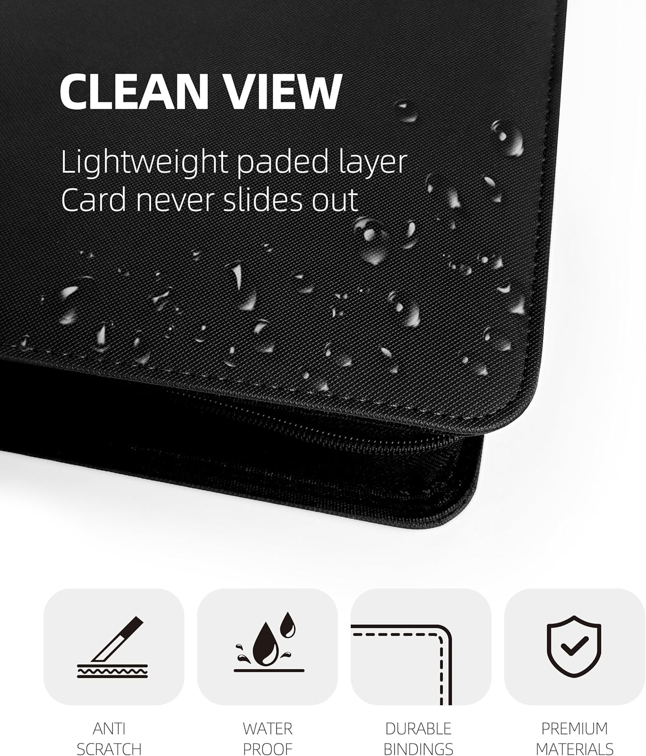 16 Pockets Premium Card Binder 1024 Cards Trading Card Binders Side Load Card Storage Display Album(16 Pocket 1024 Card Slot,Black)