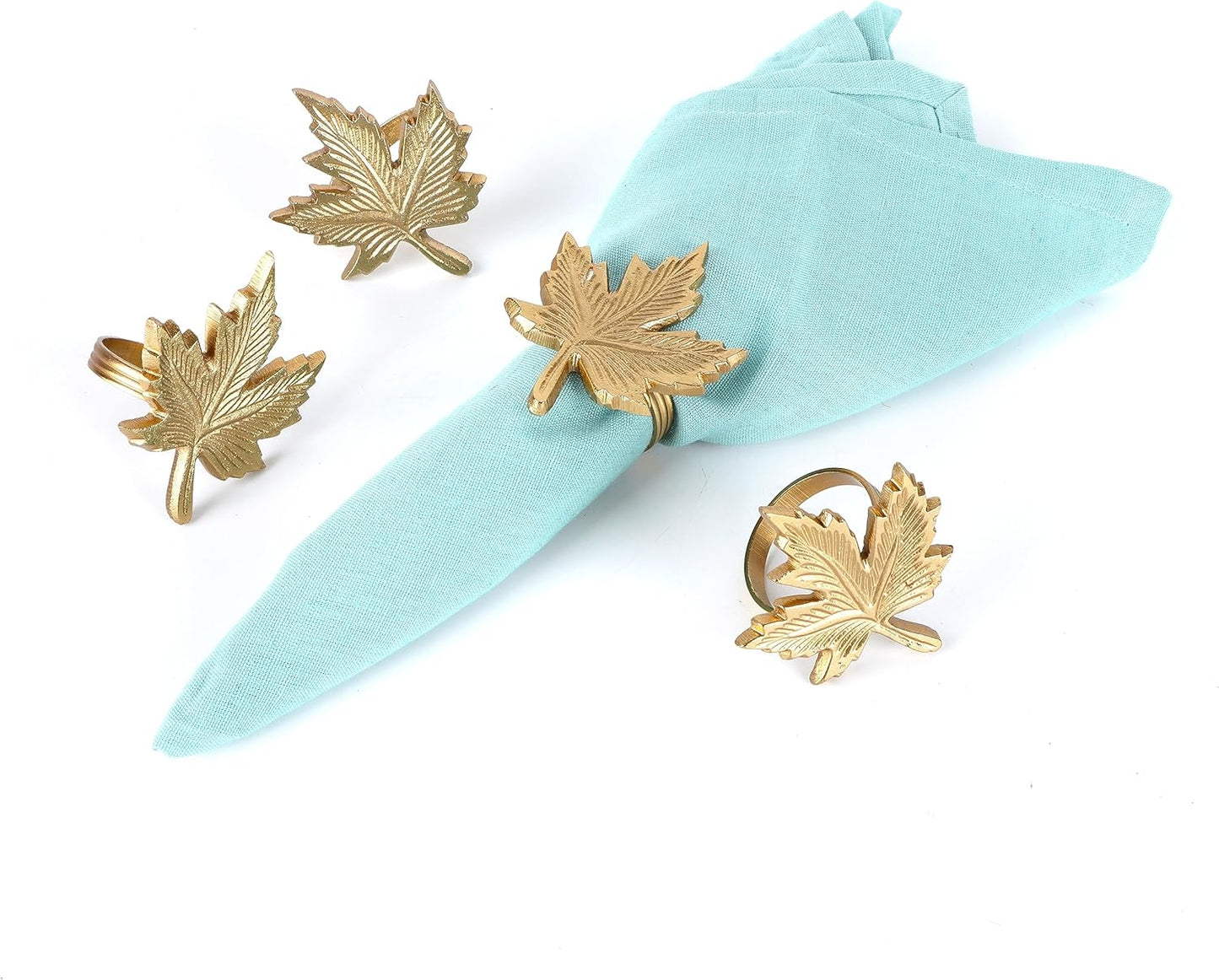 Napkin Rings, Shiny Metal Napkin Rings - Set of 12 Aluminum Alloy for Sophisticated Table Decor, Home & Dining, Wedding, Party, Restaurant, Anniversary (Gold) - ALPHA Living HOME