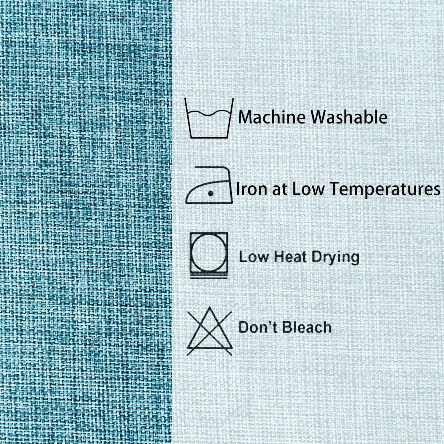 Hiasan 2 Pack Faux Linen Rectangle Tablecloth - Wrinkle and Stain Resistant Washable Table Cloth for Kitchen Dining Room Holiday Table Cover for Party Dinner, Teal, 70 x 140 Inch