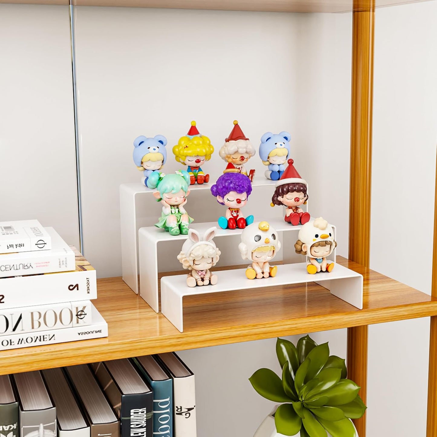 ihomecooker 6 Pc Metal Display Risers Showcase for Shoe Risers Retail Stand Cupcake Stand Dessert Stand (Grayish White)