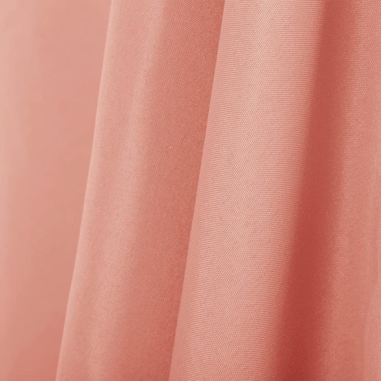 Ascoza 2pack 132 Inch Dusty Pink Round Tablecloth in Washable Polyester Fabric for Wedding/Banquet/Restaurant/Parties