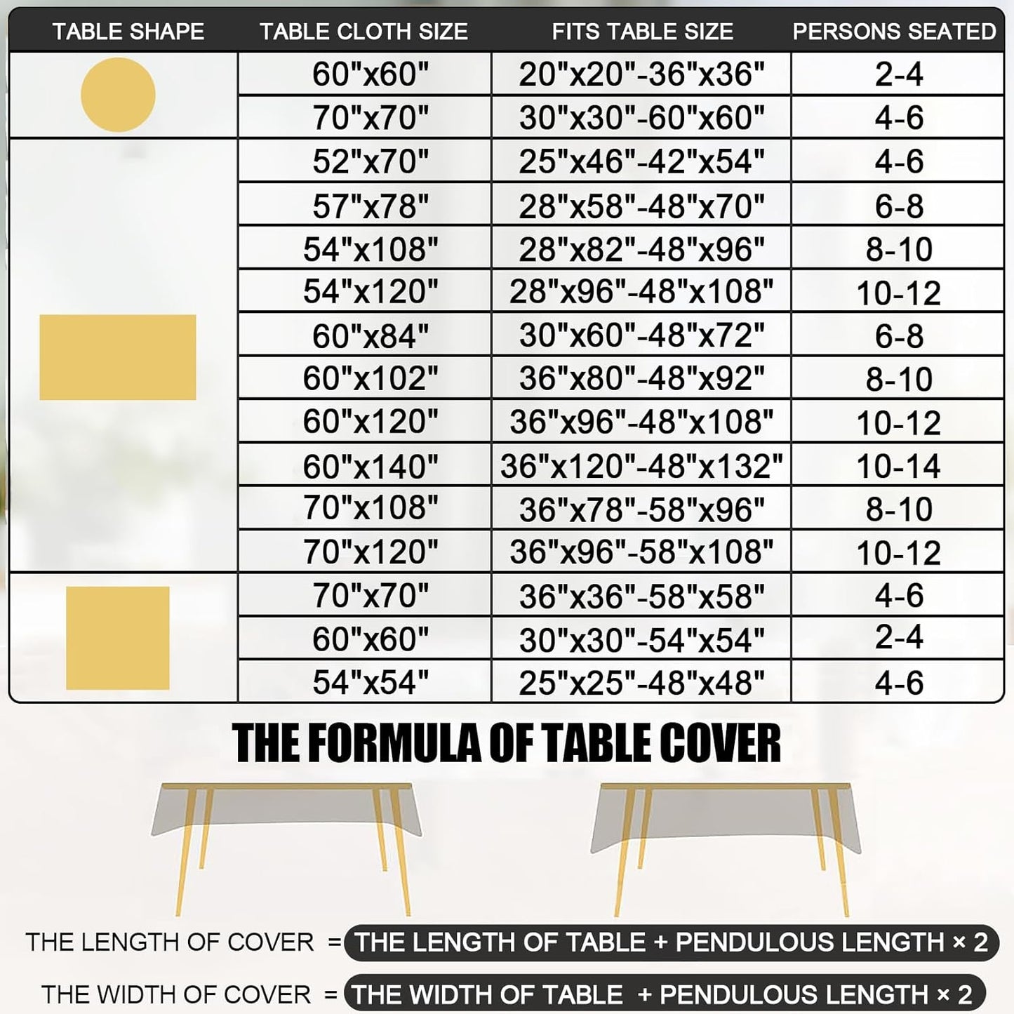 Smiry Round Table Cloth, Waterproof Heavy Duty Vinyl Tablecloths, Wipeable Washable Table Cover for Kitchen and Dining Room (Beige, 60" Round)