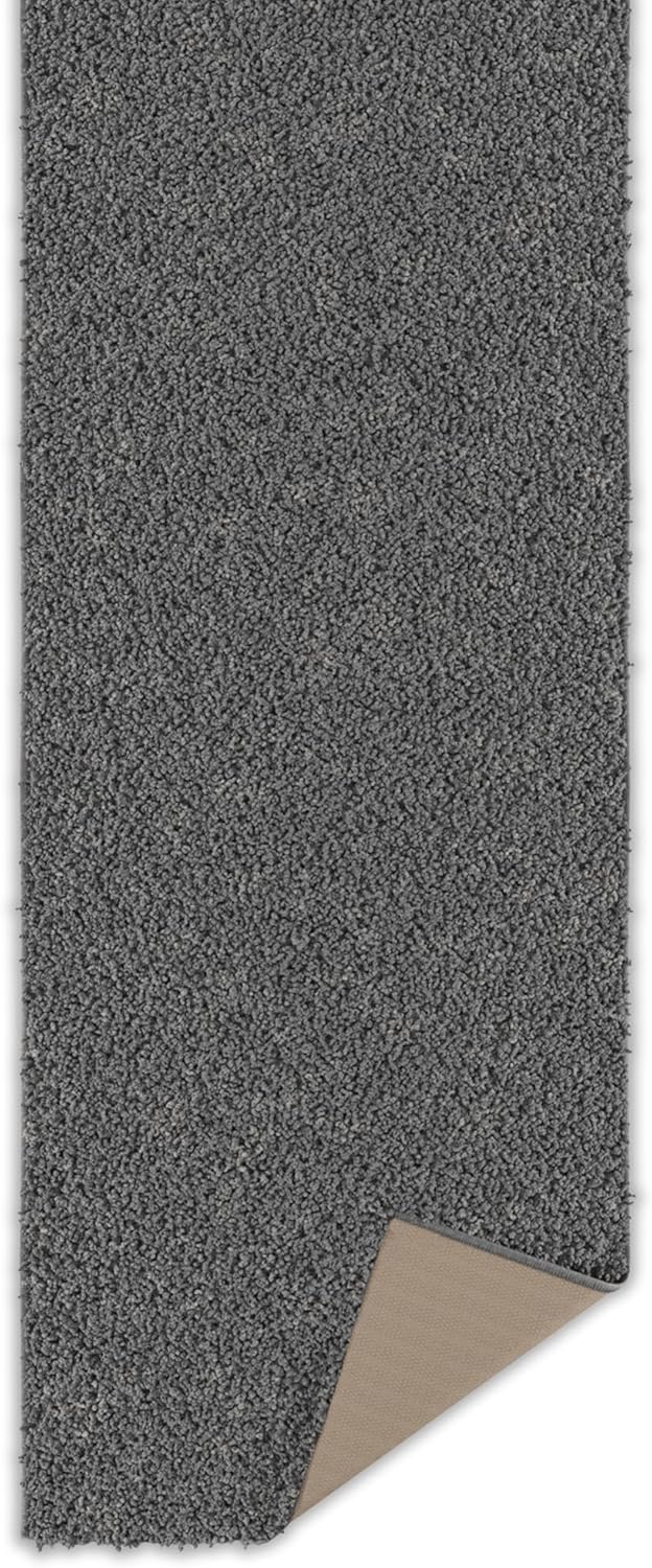 Ottomanson 2' x 3' Shaggy Area Rug - Plush & Cozy Non-Slip Carpet for Bedroom, Living Room & Nursery - Non Shedding & Durable for High-Traffic Areas, Gray