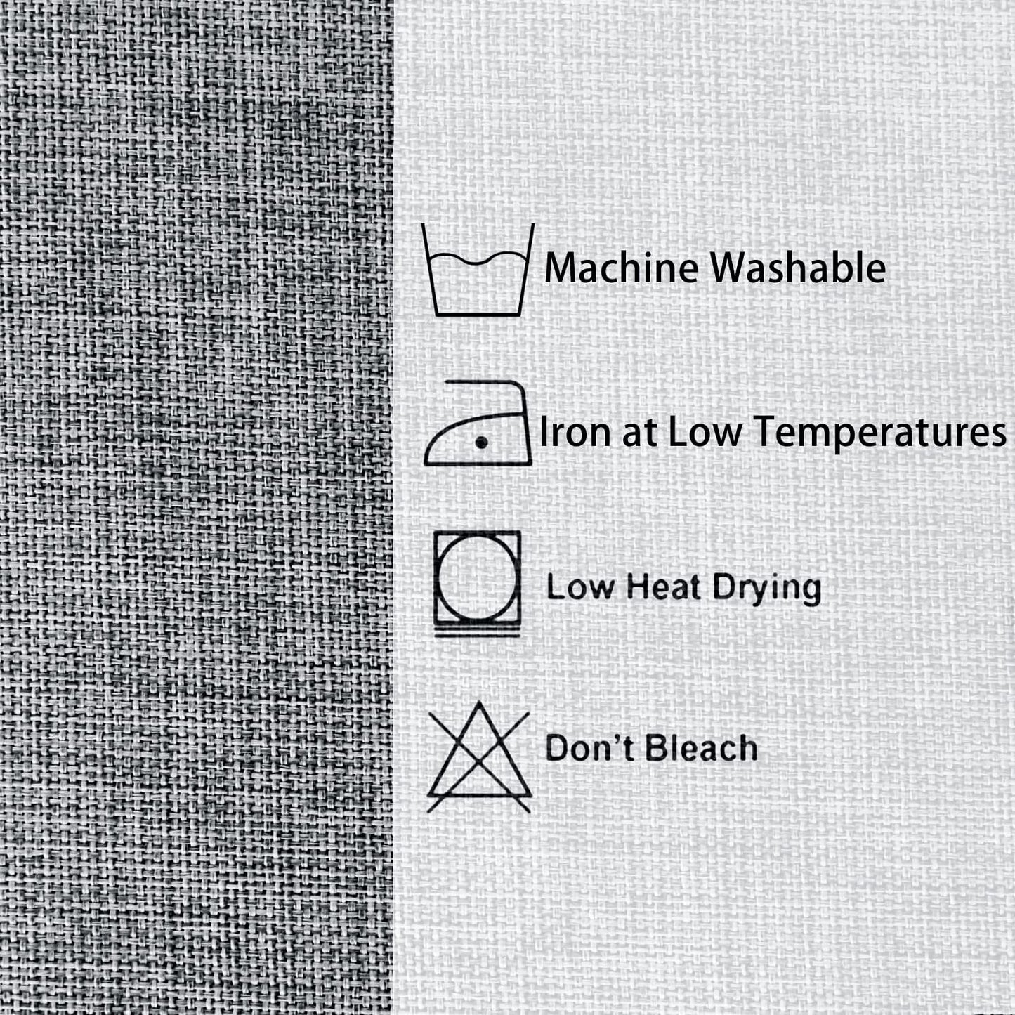 Hiasan Faux Linen Square Tablecloth - Wrinkle and Stain Resistant Washable Table Cloth for Kitchen Dining Room Holiday Table Cover for Party Dinner, Grey, 60 x 60 Inch