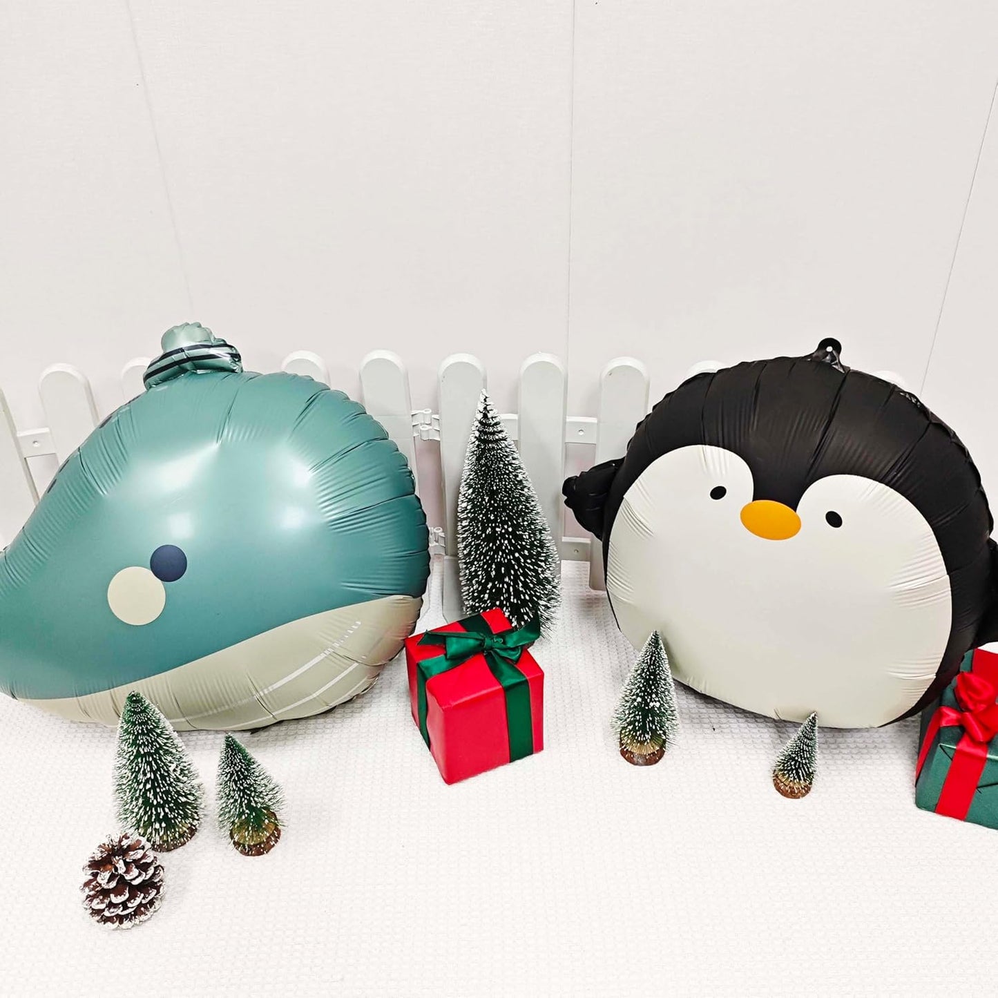 2PCS Cute hat Whale Balloon Big blue whale Foil Mylar Balloons Ocean Balloons for Under The Sea Decorations Kids baby shower party decor Ocean Birthday Themed Party Decorations