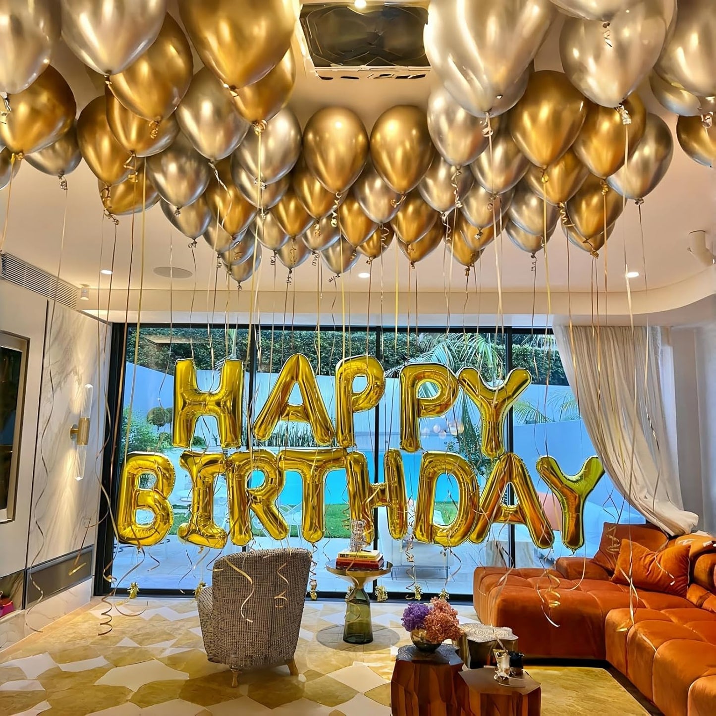 Foil Letter Balloons 40 Inch, Big Alphabet B Word Balloons, Large Self Inflating Name Balloon Letters Gold Decor, Helium Custom Letter Balloons for Women Birthday Party Anniversary Decoration Supplies