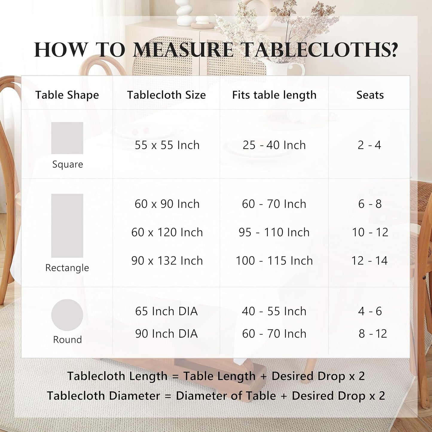 100% Pure Linen Tablecloths 60x90Inches,Rectangle Table Cloth for Dining,Picnic,Weddings and Restaurants,Durable Stonewashed Tablecloths (Re-White, Rectangle - 60 x 90 Inch)