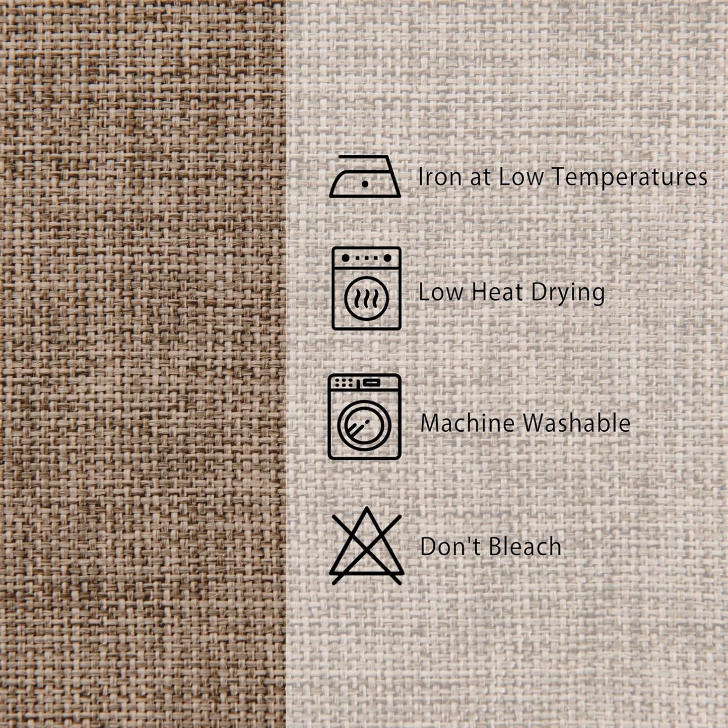 Hiasan 2 Pack Faux Linen Rectangle Tablecloth - Wrinkle and Stain Resistant Washable Table Cloth for Kitchen Dining Room Holiday Table Cover for Party Dinner, Khaki, 54 x 80 Inch