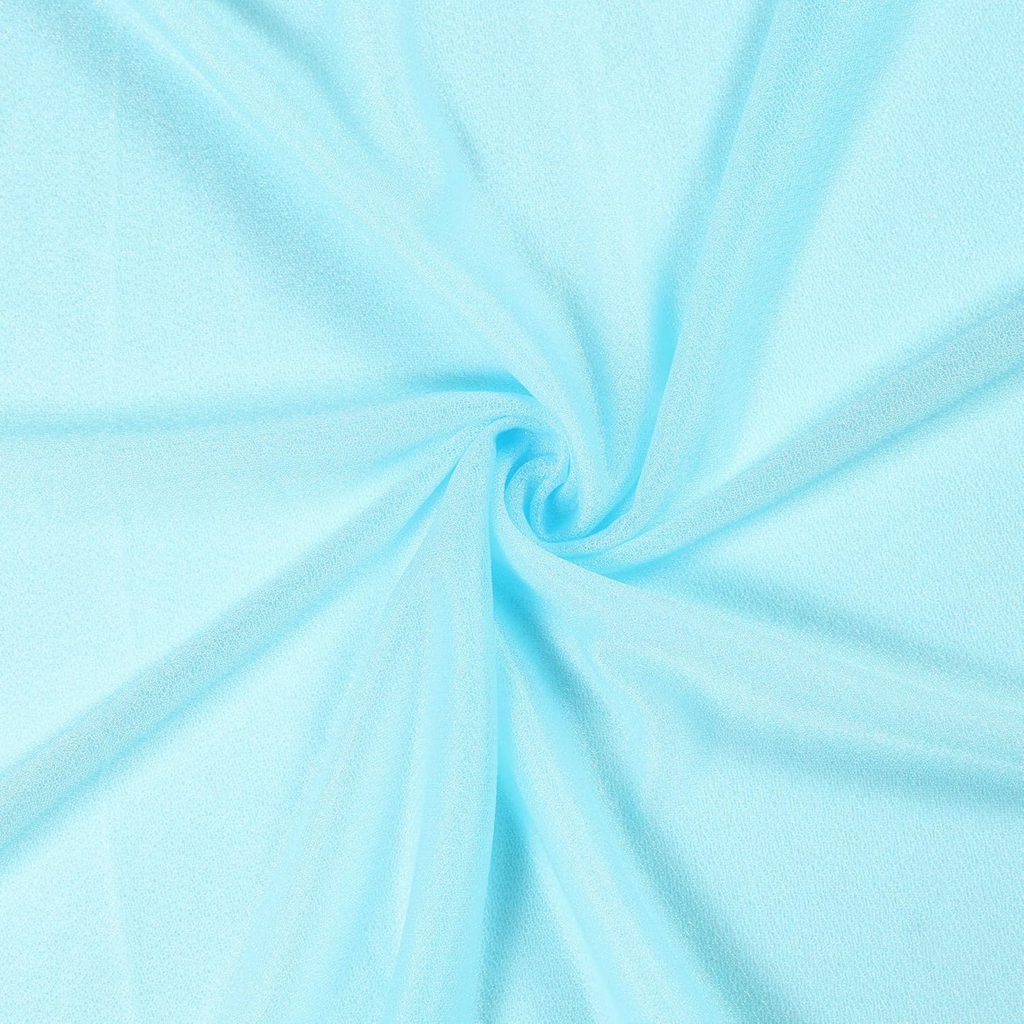 VDS Pack of 2 Panel (30 Inch X 50 Feet) Wedding Arch Draping Fabric Sheer Chiffon Fabric Drapery for Wedding Ceremony Reception Swag Backdrop Canopy Chuppah ARBO Altars Decoration (Teal)