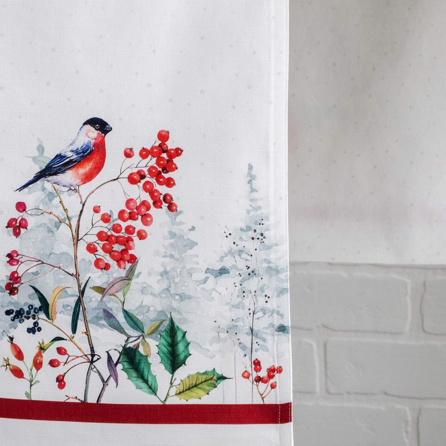 Maison d' Hermine Table Runner 100% Cotton Double Layer Table Runners 108 inches Long Decorative for Home Kitchen Dining Party Baby Shower Wedding Bridal Shower (Morzine, 14.50" x 108")