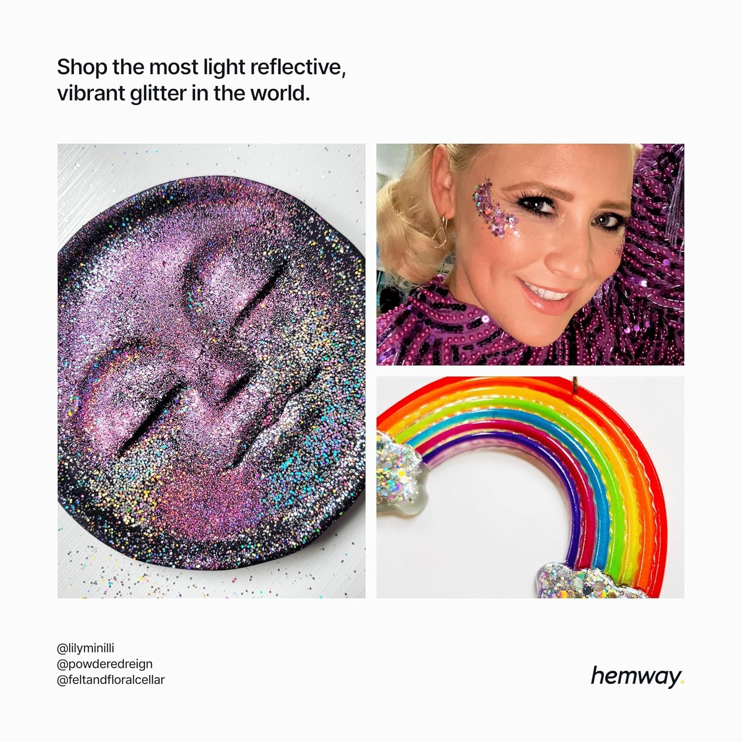 Hemway Biodegradable Glitter Eco Friendly - 100g/3.5oz Bio Cosmetic Safe Sparkle Vegan for Face Eyeshadow Body Hair Festival Makeup Craft - Ultrafine (1/128" 0.008" 0.2mm) - Purple Holographic