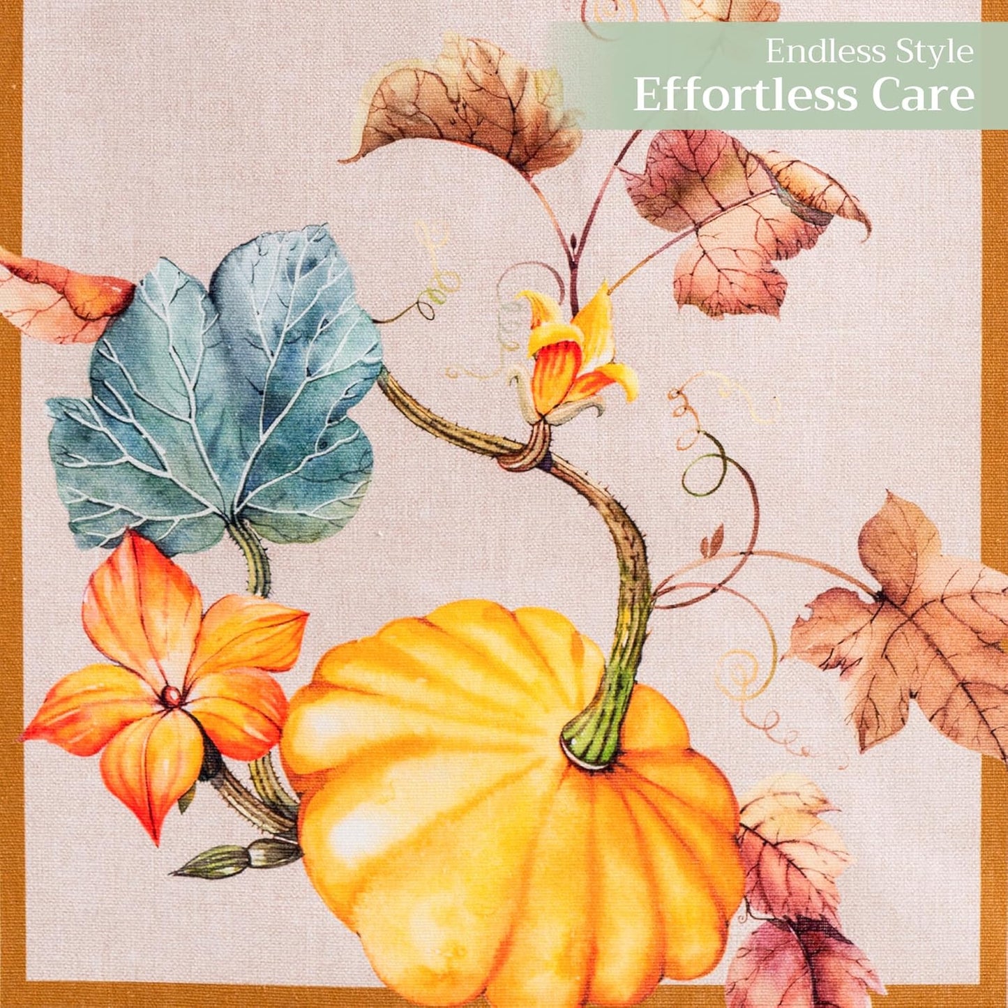 Maison d' Hermine Table Runner 100% Cotton Double Layer Table Runners 72 inches Long Decorative for Home Kitchen Dining Party Baby Shower Wedding Bridal Shower (Potiron, 14.50" x 72")