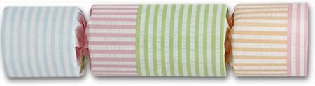 Olde English Pastel Lattice Party Favors, Set of 6 party favors, each containing a tissue hat, silly riddle and small party novelty