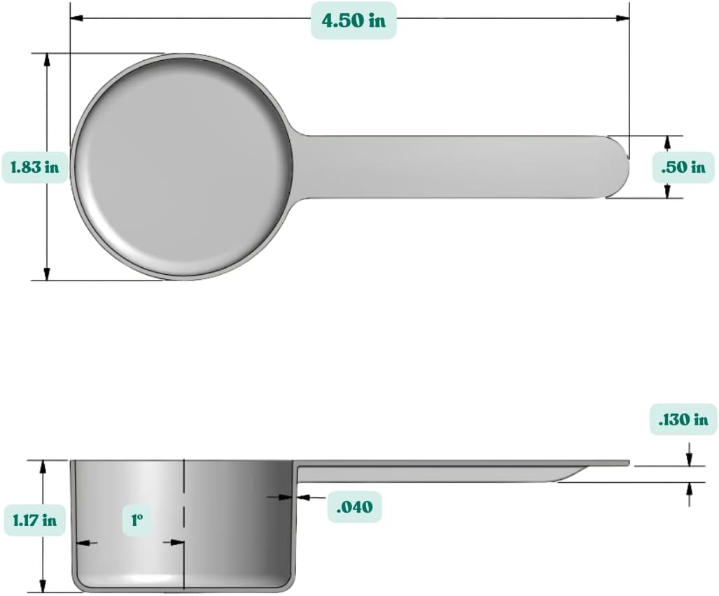 3 Tablespoon (1.5 Oz. | 43 mL) Long Handle Scoop for Measuring Coffee, Pet Food, Grains, Protein, Spices and Other Dry Goods (Pack of 10)