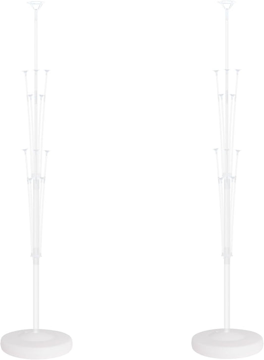 Balloon Column Kit for Floor- Set of 2, Base&Pole, Balloon Column Kit for Floor or Table Centerpieces Backdrop Decoration for Party Wedding Baby Shower Birthday Graduation (No balloons)
