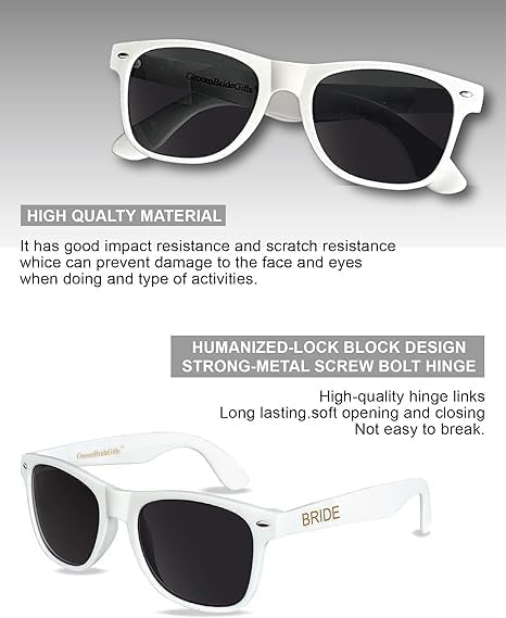 Bride and Groom Polarized Sunglasses for Wedding – UV400 Protection, Lightweight & Stylish Couple Sunglasses