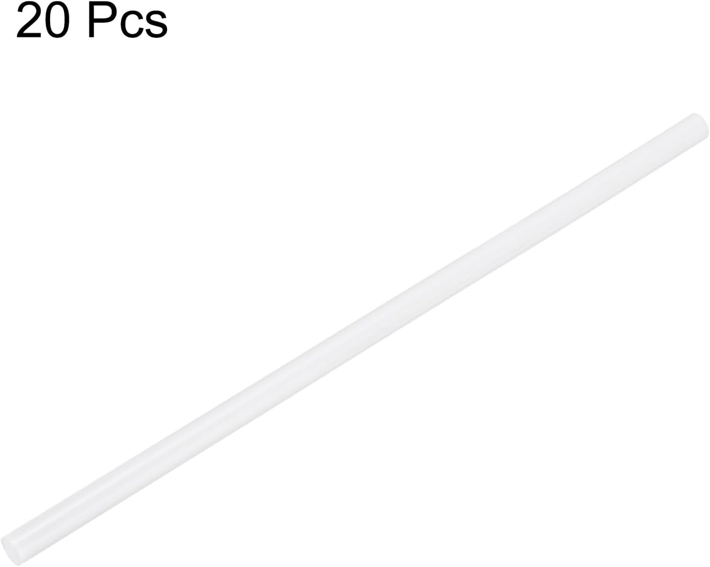 uxcell 20pcs Hot Glue Sticks for Glue Gun 7mm/0.28-inch x 8-inch Mini Hot Melt Adhesive Glue Stick White