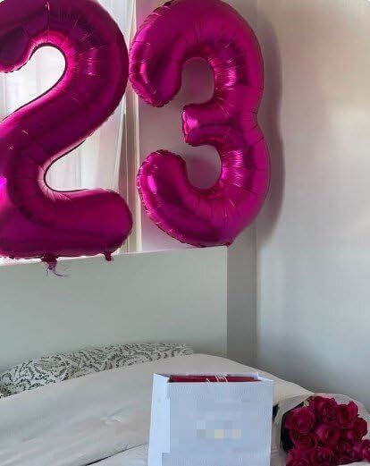 40 Inch Hot Pink 3 Large Number Balloon, 3 13 23 30 33 36 38 Hot Pink Birthday Party Decorations, Number Three Foil Balloons for Anniversary Party Graduations Celebration Supplies