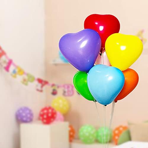 100 6-inch Red Color Heart shaped Latex Balloons for Valentines Day,Propose Marriage,Wedding Party.