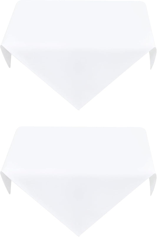 2 Pack Small Square Table Cloth 24X24 Inch White Washable Fabric Tablecloth Polyester Solid Table Cover for Night Stand End Tables Outdoor Indoor