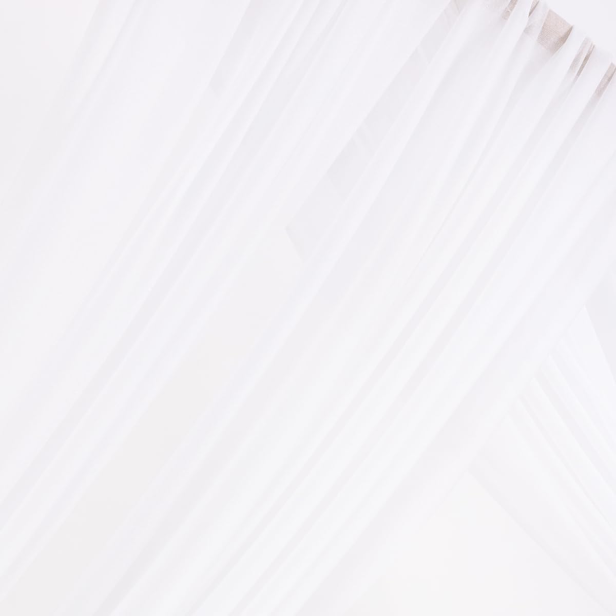 MLMW Wedding Arch Draping Fabric 1 Panel 29" x 20Ft White Sheer Wedding Arch Backdrop Drapes Outdoor Curtain for Ceremony Party Background Ceiling Decor