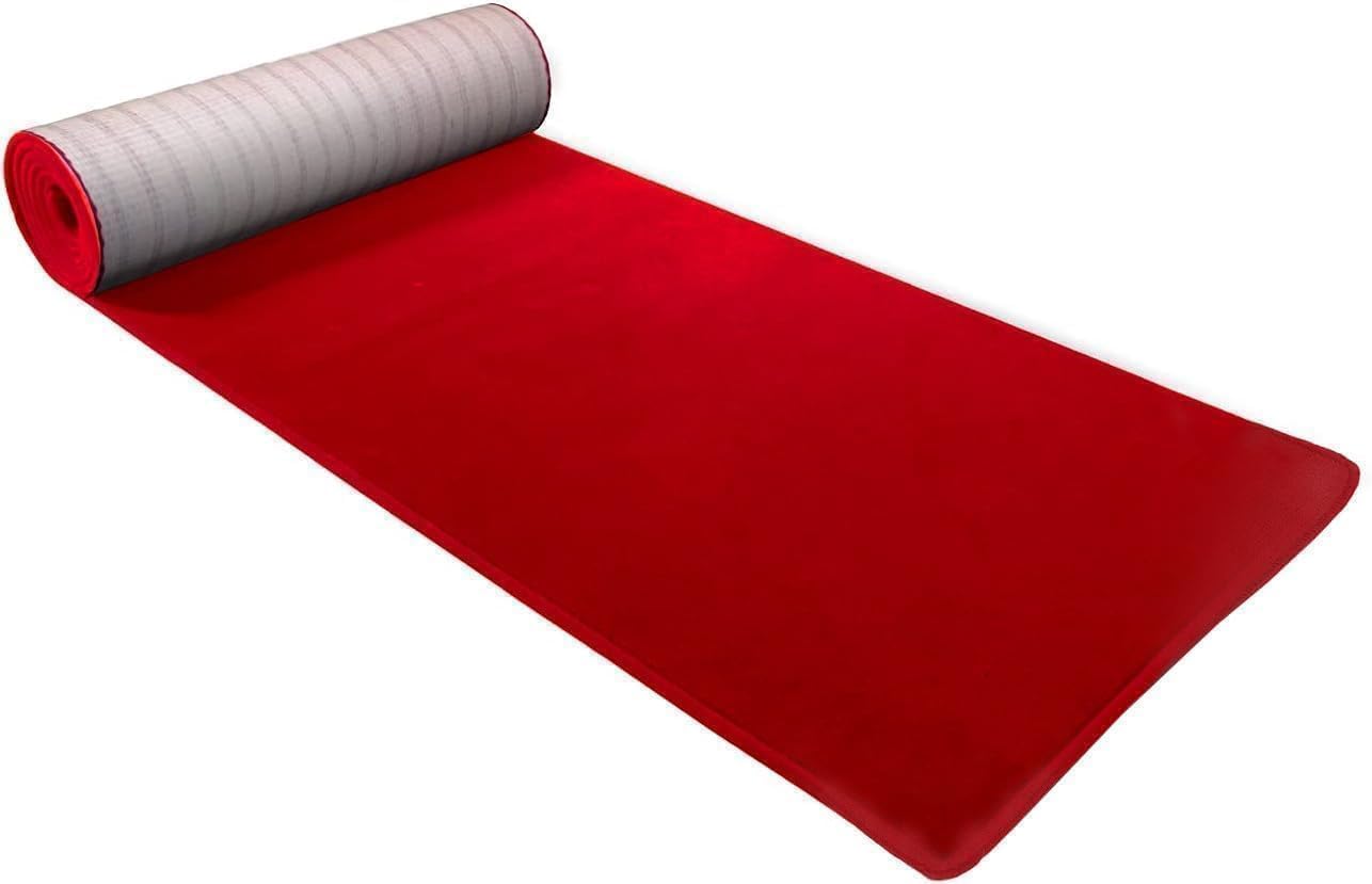 BannerBuzz Hollywood Red Carpet Aisle Non Slip Runner Runway Floor Rug for Step Repeat Backdrop Outdoor Indoor Wedding Christmas Event Birthday Movie Business Office Party Decoration (3' W X 6' H)