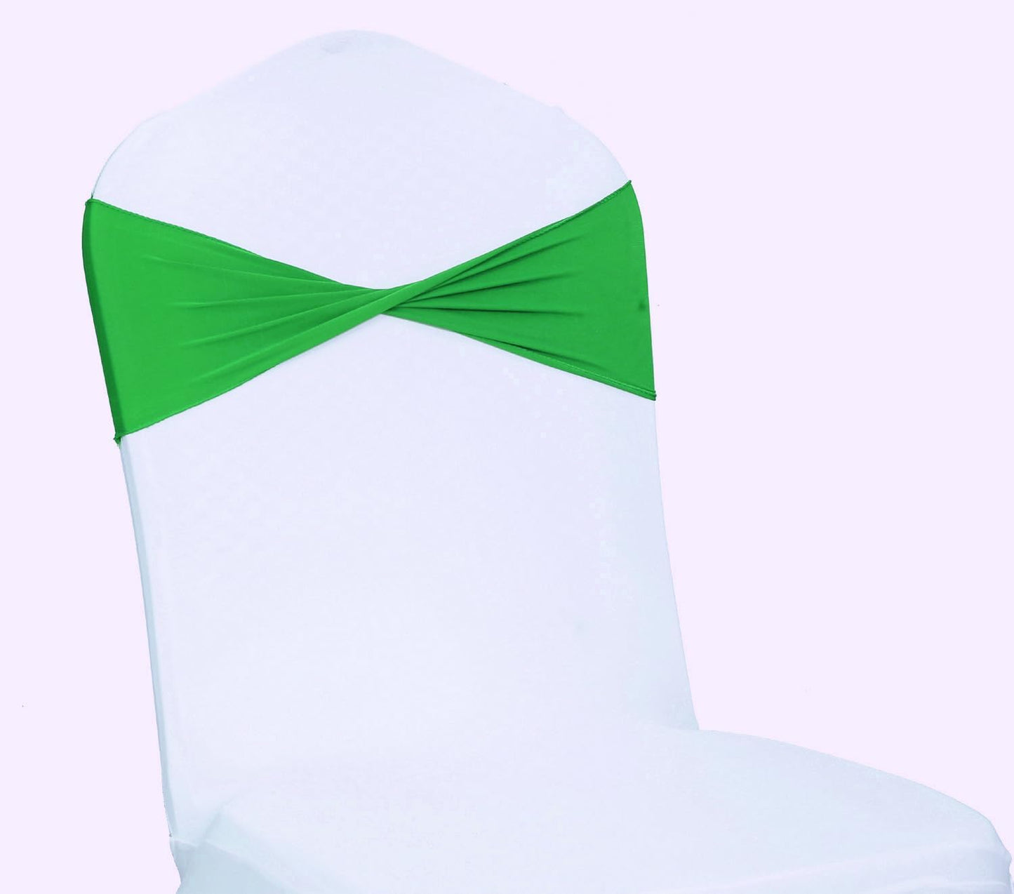 VDS Pack of 250 PCS | Light Green | Spandex Chair Sashes Bows Without Buckle | Stretch Elastic Banquet Universal Folding Chair Band Tie with for Wedding Party Conference Celebration Event Decoration