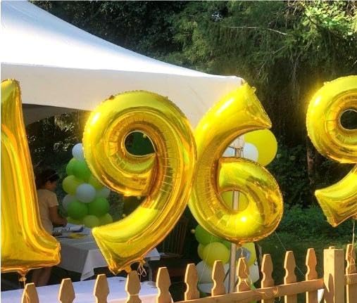 Big Gold 40 Inch 19 91 Balloon Number, Jumbo Giant 19 91 Birthday Party Decorations, Large 19 91Foil Balloons Anniversary Birthday Party Engagement Decorations