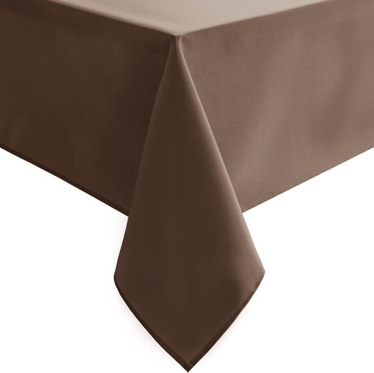 Hiasan Small Tablecloth for Square Tables - Waterproof and Spillproof Washable Fabric Table Cloth for Dining Room Kitchen Party (Tan, 40 x 40 Inch)