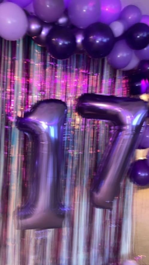 Purple Number 27 Balloon 40 Inch Birthday Decorations, Number 27 Balloon Birthday Party Decorations, Anniversary Decorations Graduations Party Supplies