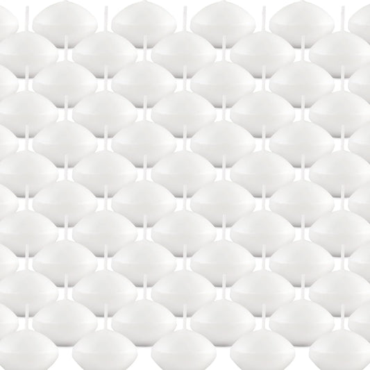 Unscented Floating Candles Set of 72, 2 Inch White Dripless Wax for Centerpieces at Wedding Pool Party Holiday