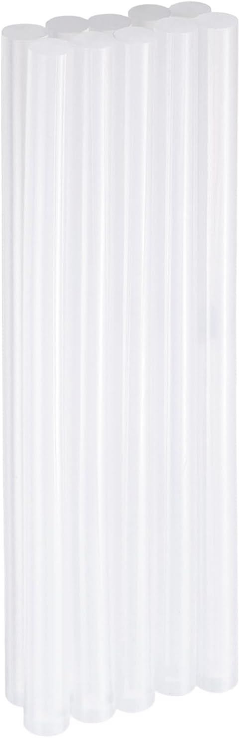 HARFINGTON 10pcs Hot Glue Sticks 0.43" Dia x 8.66" Long EVA Mini Hot Melt Adhesive Glue Stick for Hot Melt Gun Wood Plastic Glass Flowers Fabrics Foam, Clear