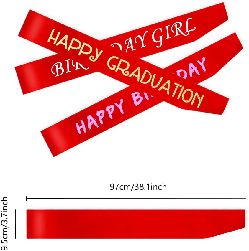 16 Pcs Sash Blank Satin Red Sash - DIY Bride To Be Sashes for Pageants, Graduation, Hen Party, Wedding, Homecoming