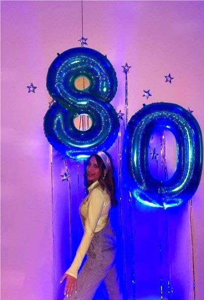 Big Navy Blue 0 Number Balloon 40 Inch, Foil 0 Number Balloons, Number Zero Balloons for 10 20 30 40 50 60 70 80 90 100 Women Men Birthday Party, 2025 NumberBalloon Anniversary Graduations Decorations