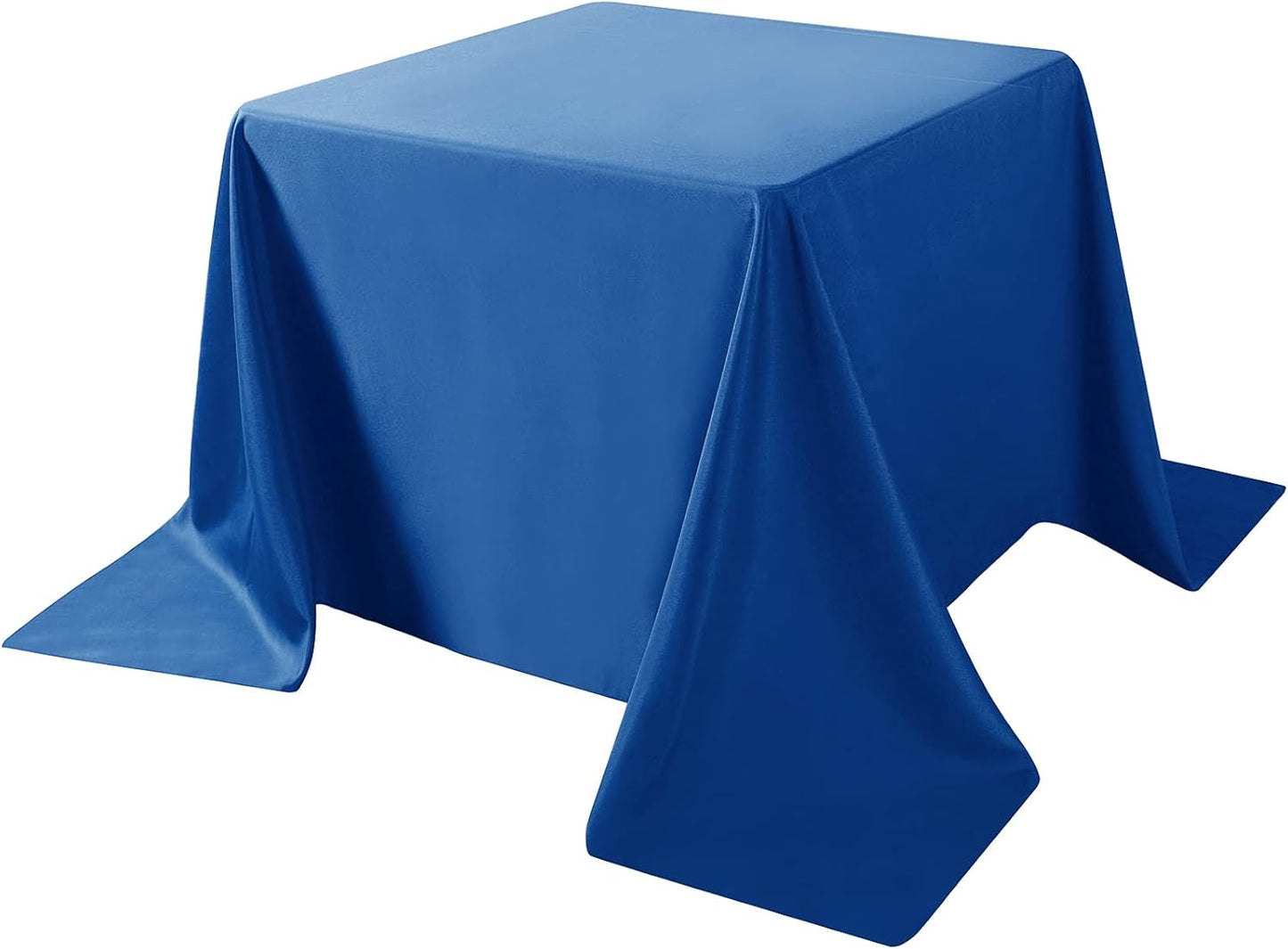Cupuamon Square Tablecloth 90x90 inch Washable Polyester Fabric Table Cloth for Wedding Party Dining Banquet Decoration（90x90,Mediterranean Blue）