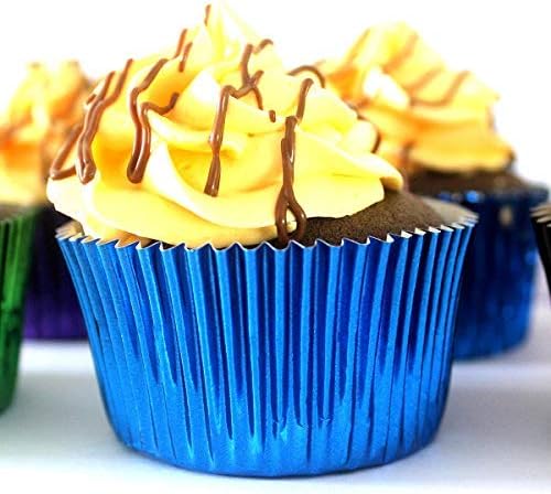 Eoonfirst Navy Blue Foil Cupcake Case Liners Baking Muffin Paper Cups 198 Pcs