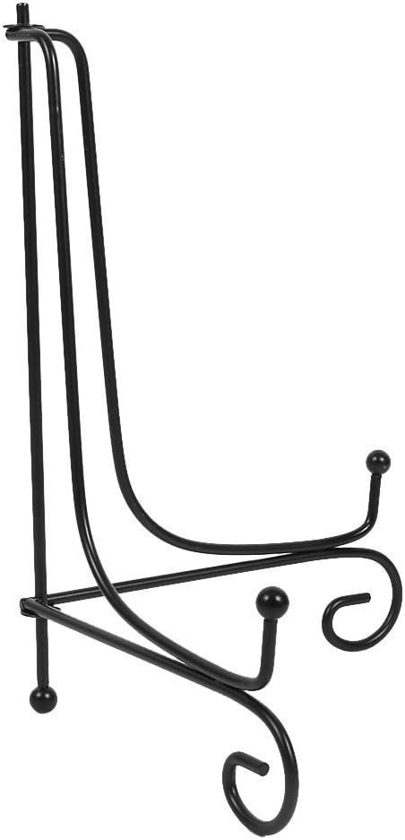 (4 Pack)Iron Display Stand, Black Iron Easel Plate Display Photo Holder Stand, Displays Picture Frames,Decorative Plates and Art 12 Inch