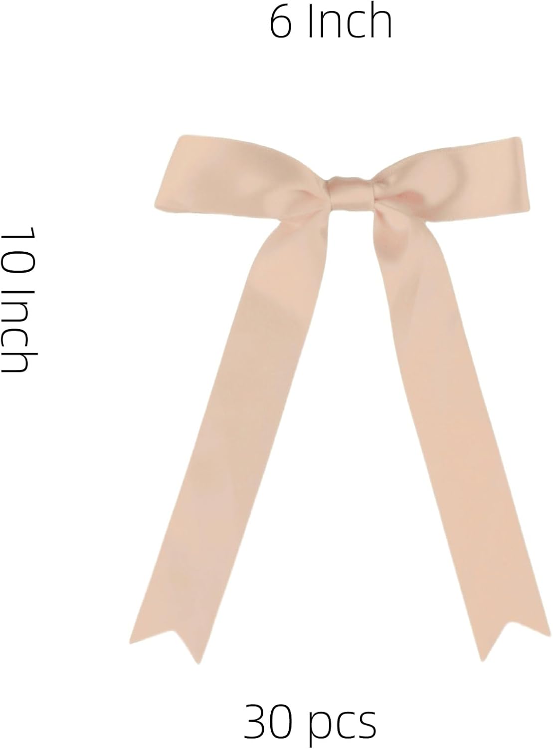 30 Pcs Khaki Satin Bows 6 X 10 Inch Premade Bows with Twist Tie for Wedding Florist Decor, Cake Pops,Christmas Tree & Gift Wrapping(Khaki)