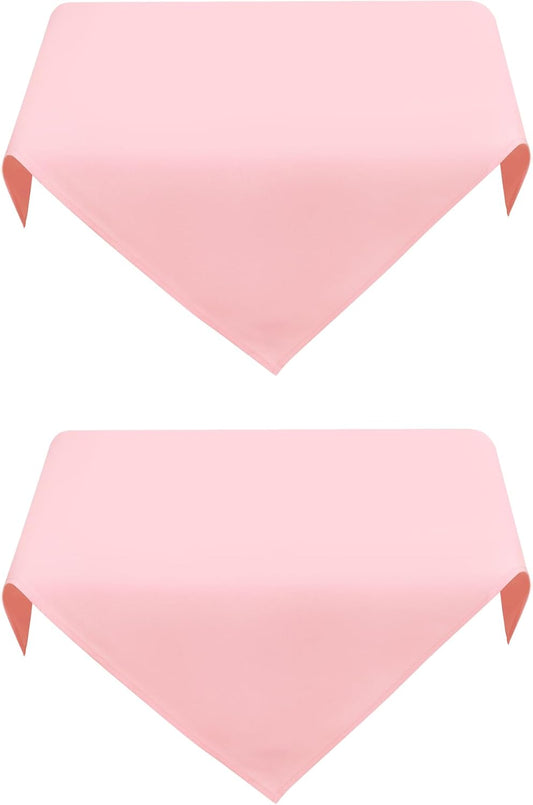 2 Pack Small Square Table Cloth 24X24 Inch Pink Tablecloth Washable Polyester Solid Table Cover for Night Stand End Table Side Table Outdoor Indoor