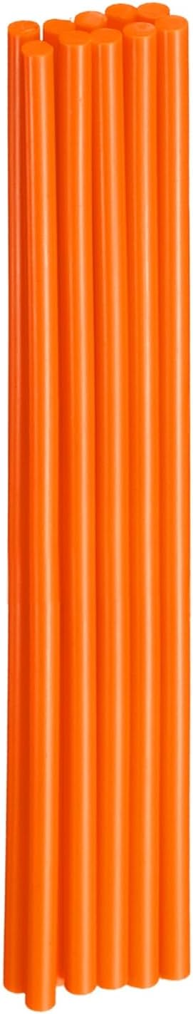HARFINGTON 10pcs Hot Glue Sticks 0.28" Dia x 9.84" Long EVA Mini Hot Melt Adhesive Glue Stick for Hot Melt Gun Wood Plastic Glass Flowers Fabrics Foam, Orange