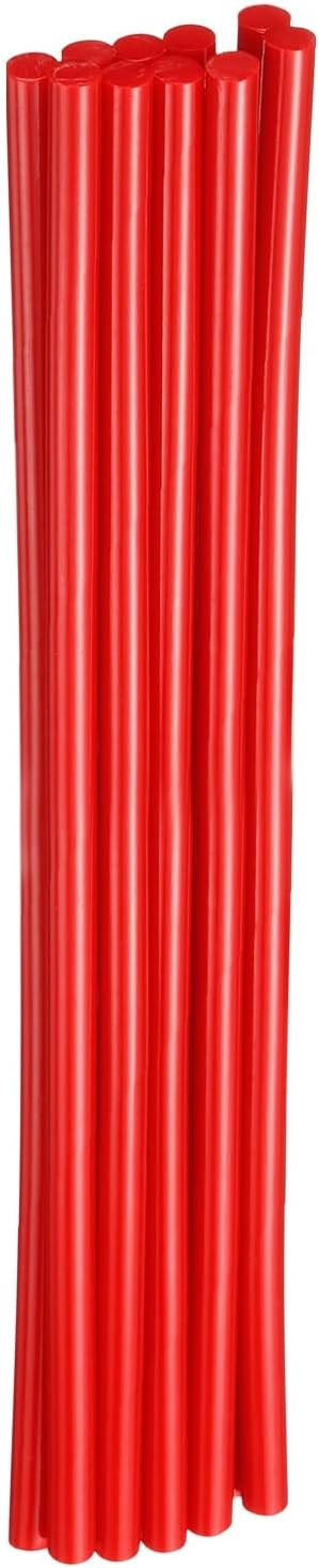 HARFINGTON 10pcs Hot Glue Sticks 0.28" Dia x 9.84" Long EVA Mini Hot Melt Adhesive Glue Stick for Hot Melt Gun Wood Plastic Glass Flowers Fabrics Foam, Red