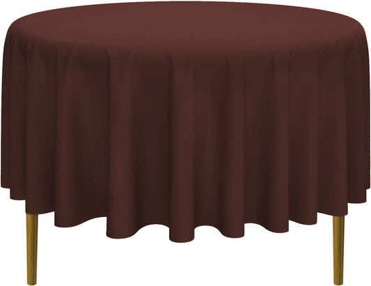 Lann's Linens - 10 Premium 90" Round Tablecloths for Wedding/Banquet/Restaurant - Polyester Fabric Table Cloth - Chocolate Brown