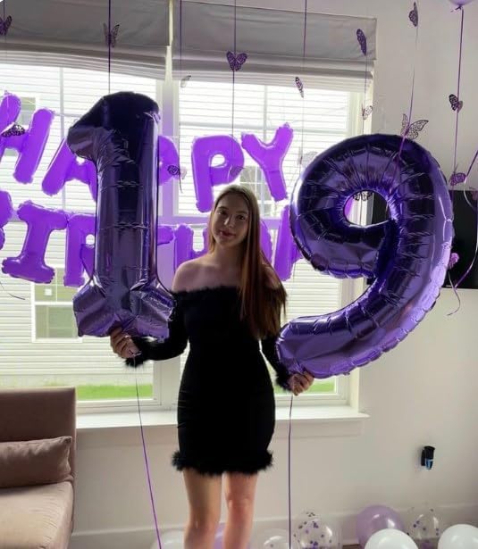 Purple Number 9 Balloon, 40 Inch, 1 Piece, Birthday Decorations, Anniversary Decorations, Graduation Party Supplies