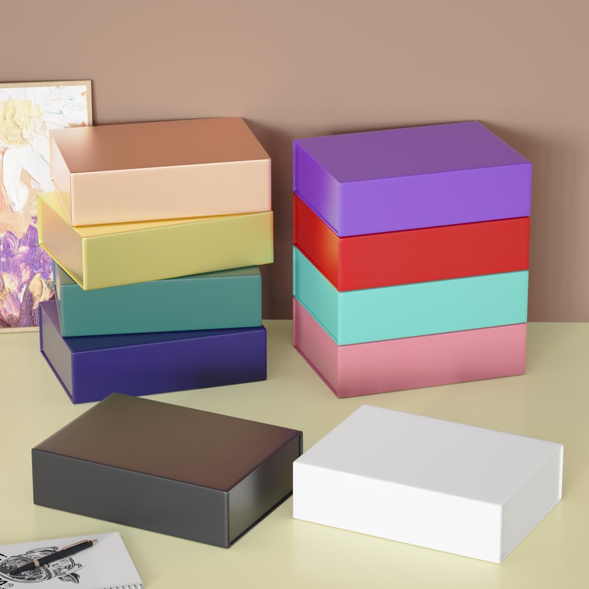 Blue Gift Box 11.9" x 8.5" x 3.3" with Magnetic Closure Lid Boex for Presents,Bridesmaid Gifts Box,Cute Box,Birthday Boxs,Luxury for Gift Packaging, Magnetic Gifts Boxe for Wrapping