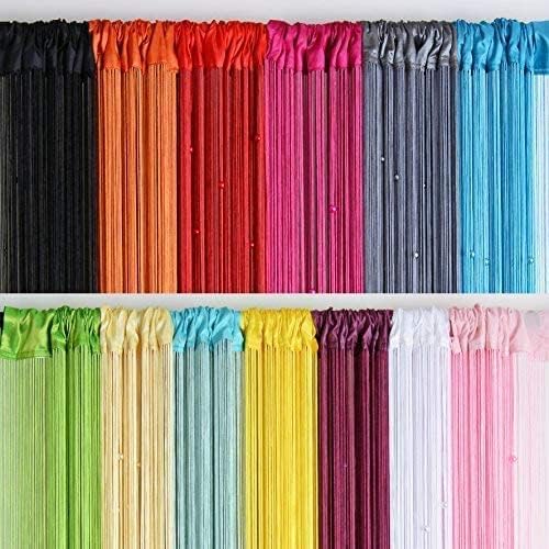 Beaded Doorway Curtain Door Beads Dense String Curtains Fringe Hippie Perfect for Wall Hanging Decor Room Divider Privacy Doors Window Closet Doorways Decorations (100x280cm,Ecru)