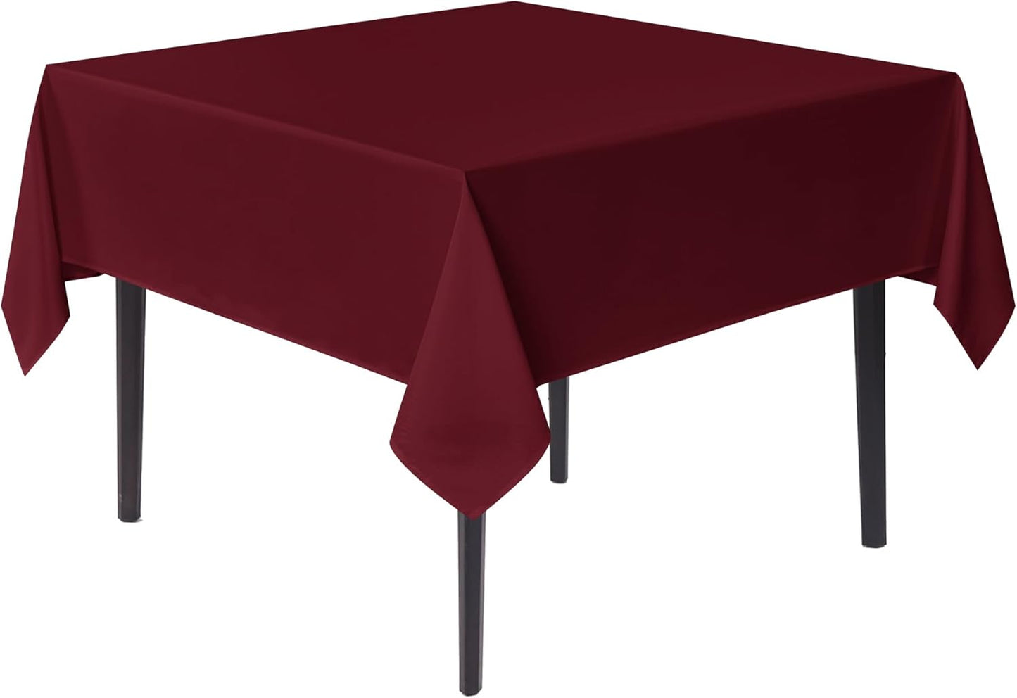 sancua Small Square Tablecloths 36x36 Inch - Burgundy Table Cloth for Square or Round Tables, Washable Polyester Fabric Table Cover for Christmas Nightstand End Bedside Tables