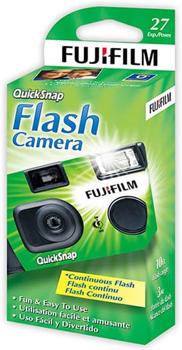 Fujifilm QuickSnap Flash 400 Disposable 35mm Camera • 2 Pack • 2 Hand Straps • BluebirdSales Microfiber Cleaning Cloth