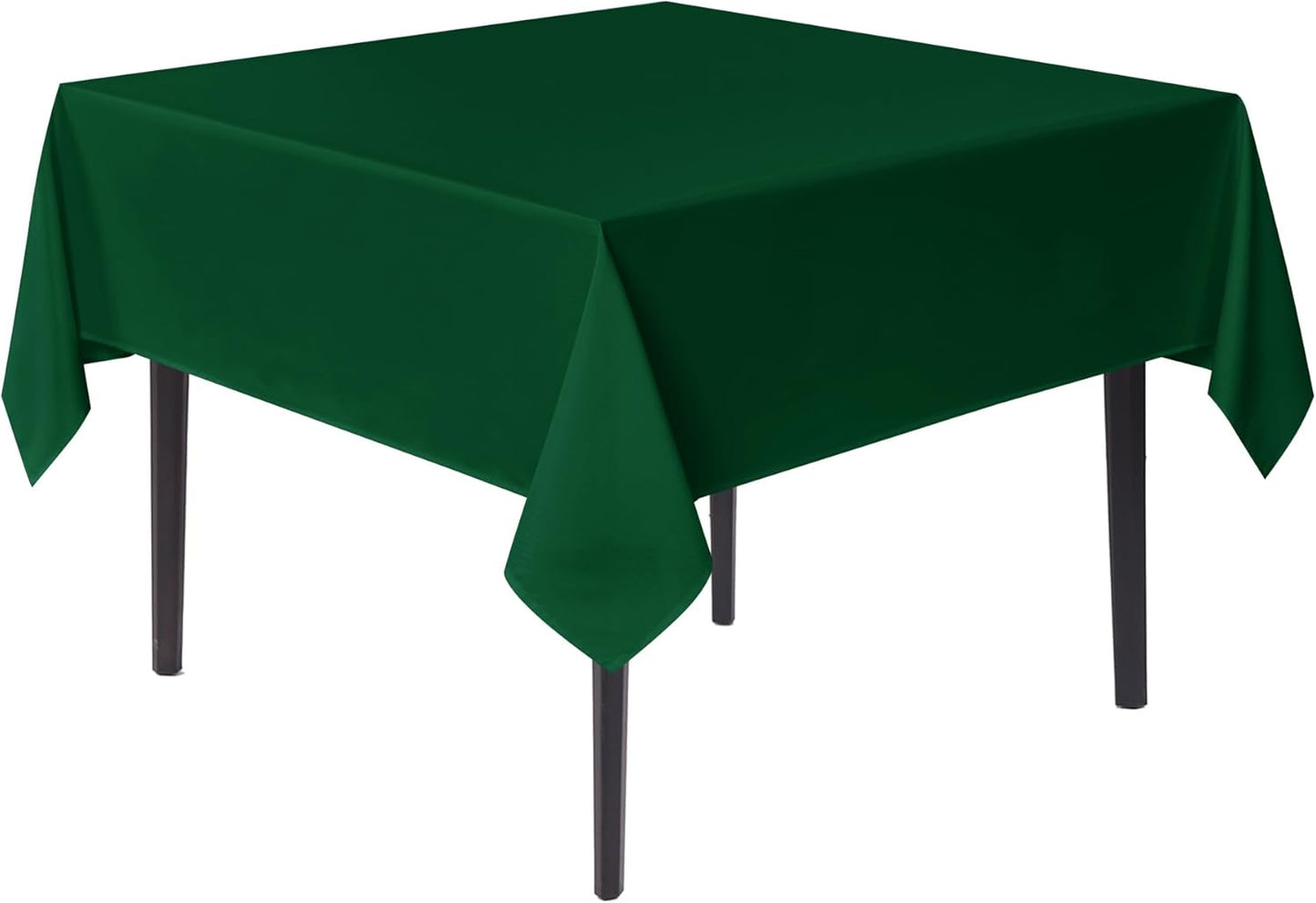 sancua Square Tablecloths 85x85 Inch Hunter Green - Fabric Table Cloth for Square or Round Tables, Washable Polyester Table Cover for Christmas Dinner, Holiday Party, Decorative Display Tables